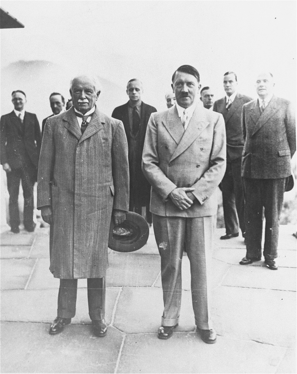 Adolf Hitler and David Lloyd George at the Berghof